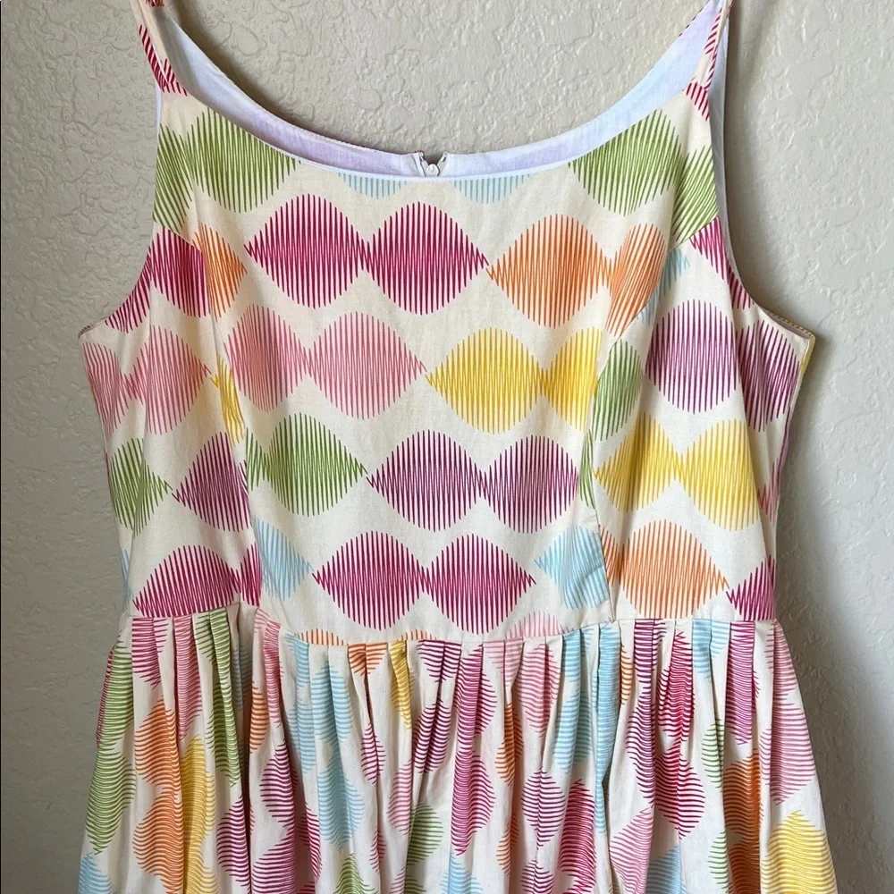 Bea & dot by mod cloth colorful a line knee length vintage style dress - Picture 3 of 10